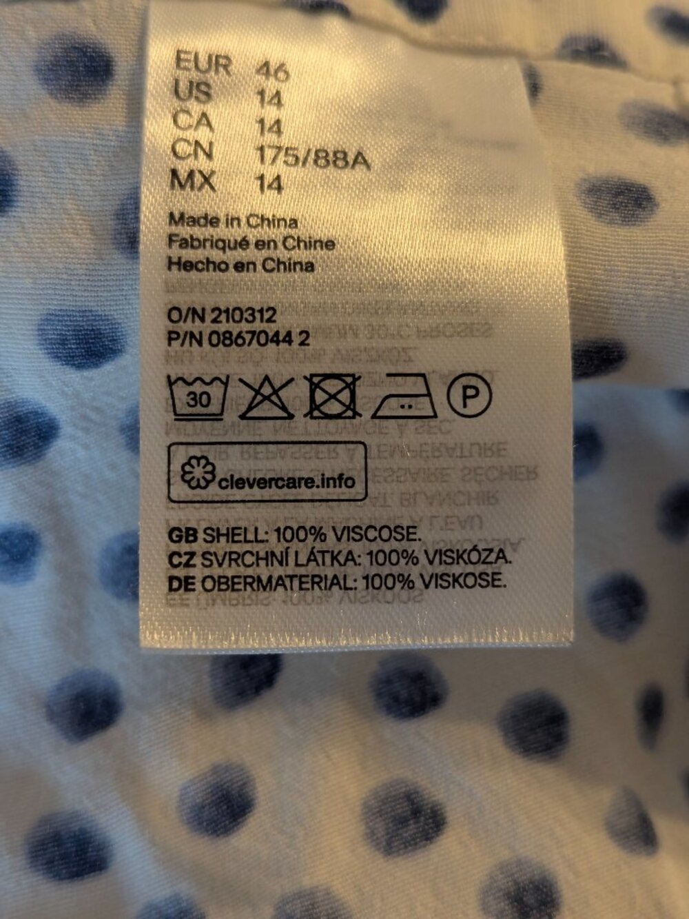 H&M white and blue polka dot skirt - 14 - Picture 7 of 7
